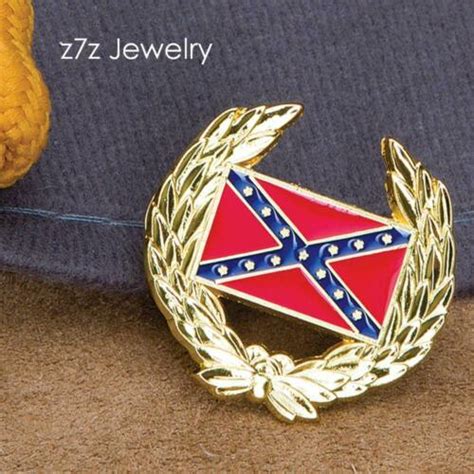 What exactly does the confederate flag stand for? CSA FLAG Pin - lapel hat jacket badge gold wreath civil ...