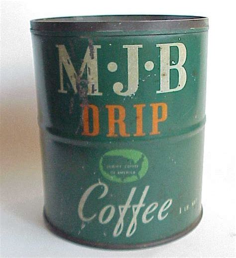 Details About Vintage Mjb M J B Regular Grind Coffee Can Tin 1 Pd Pound