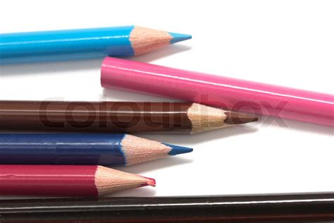 Colored Pencils Macro Stock Image Colourbox