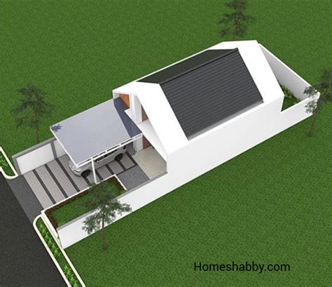 Denah rumah minimalis 5x5 atas coran. Desain dan Denah Rumah Ukuran 21.5 x 7 M dengan 3 Kamar ...