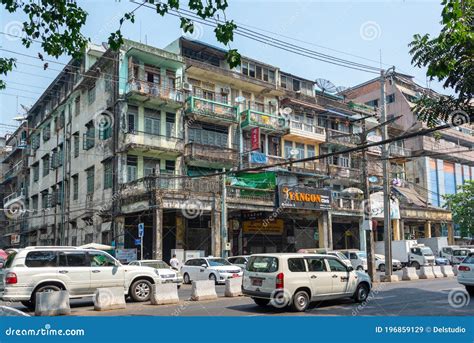 Old Building In Yangon Burma Myanmar Editorial Stock Image Image Of