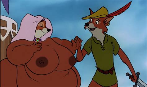 Rule 34 Big Breasts Breasts Disney Edit Fat Furry Holding Hands Maid Marian Nipples Nude Robin