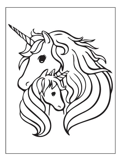 Printable Unicorn Coloring Pages Etsy