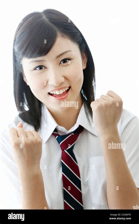 High School Girl Celebrating Stock Photo Alamy