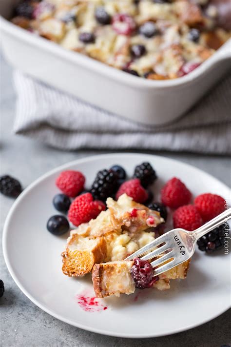 Mixed Berry Overnight Croissant Breakfast Bake Whip This
