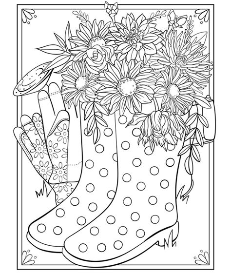 coloring pages for adults spring coloring pages