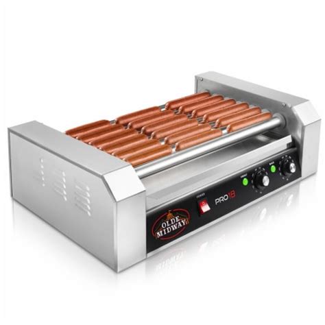 Electric 18 Hot Dog 7 Roller Grill Cooker Machine 900 Watt 23 X 7