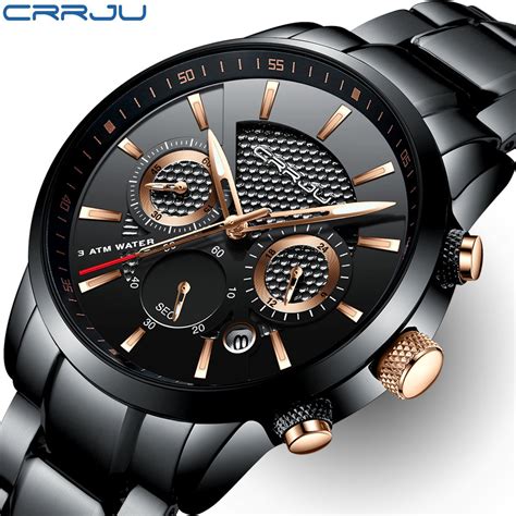 List of the best sports watches for men in india u.s. 2017 Fashion Luxury Brand CRRJU Chronograph Men Sports ...