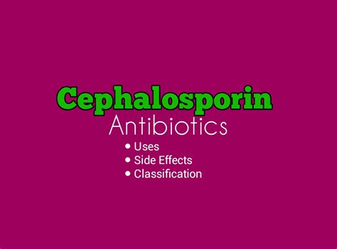 Classification Of Cephalosporins Antibiotics Drugsbank
