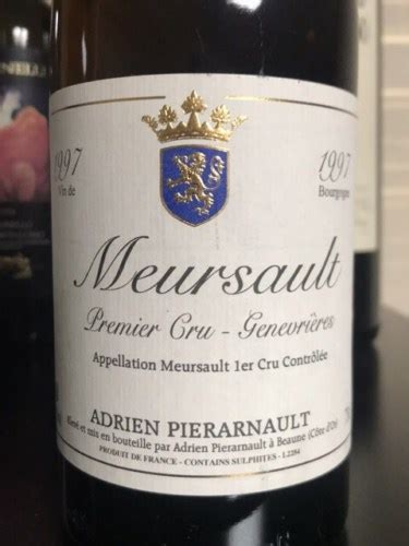 Adrien Pierarnault Meursault Premier Cru Genevri Res Vivino Us