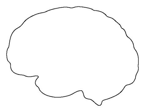 Brain Pattern Use The Printable Outline For Crafts Creating Stencils