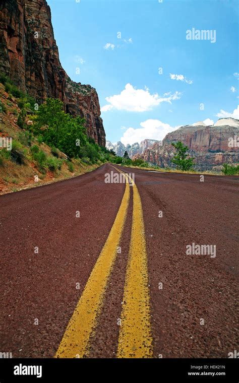 Empty Mountain Road Stock Photo Alamy