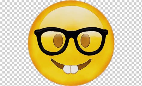 Happy Face Emoji، Nerd، Emoticon، Tshirt Emoji، Apple Color Emoji