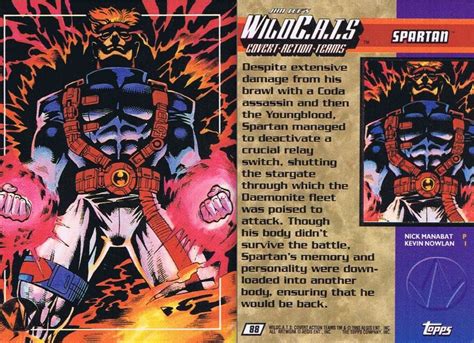 Wildcats Trading Cards Spartan And Warblade By Nick Manabat 1993 In