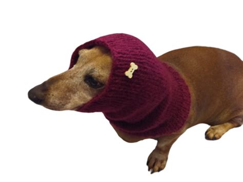Knitted Angora Wool Snood For Dog Hat Scarf Snud For Dog Dog Snood