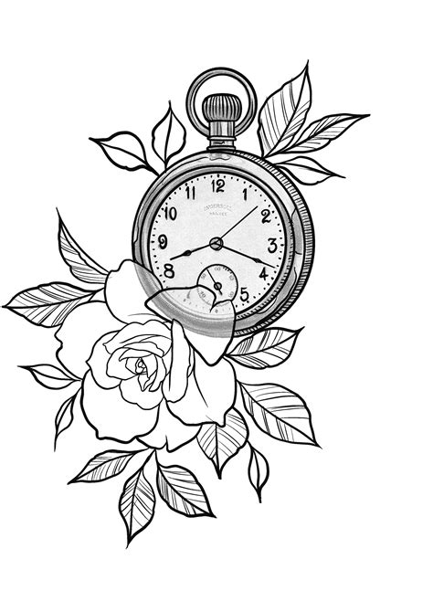 Pin By Rhi On Clocks Clock Tattoo Design Tattoo Stenc