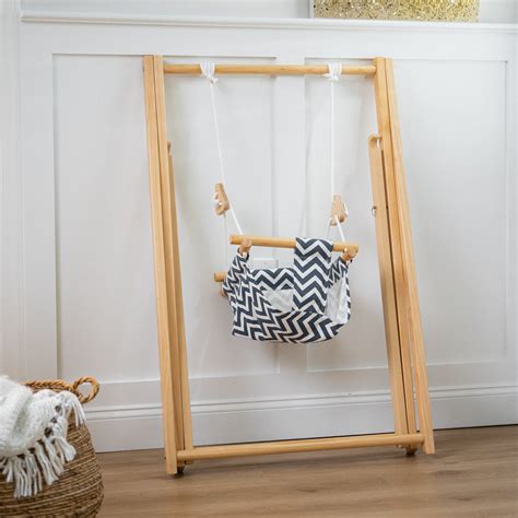 Foldable Toddler And Baby Swing Set Spruce From Avenlur
