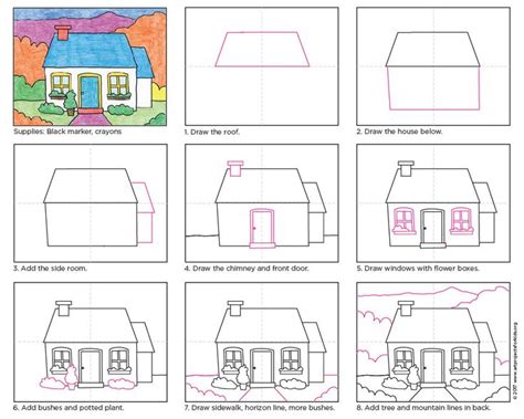 Faye Daily Easy House Drawing Step By Step