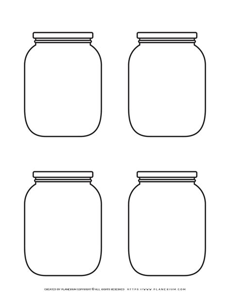 Jar Template Four Jars Planerium