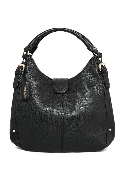 Lyst Mango Pebbled Hobo Bag In Black