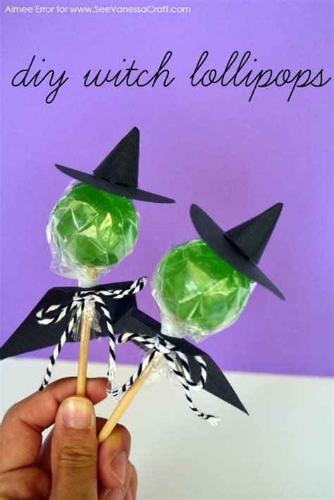 30 Crafty Days Of Halloween Witch Lollipop Craft See Vanessa Craft