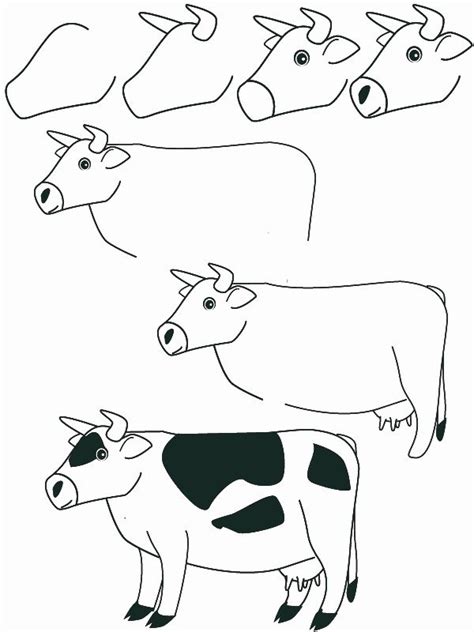 Animales Dibujar Facil Como Dibujar Un Vaca Paso A Paso Facilmente