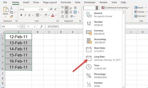 How To Change A Date To Long Date Format Excelnotes