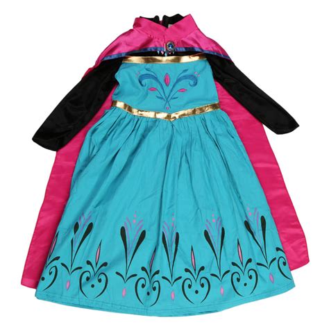 Girls Ice Queen Elsa Coronation Costume Party Cosplay Dress With Cape