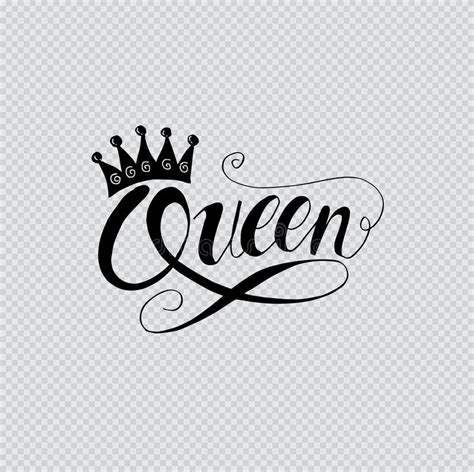 Queen Word With Crown Stock Vector Illustration Of Icon 131301183