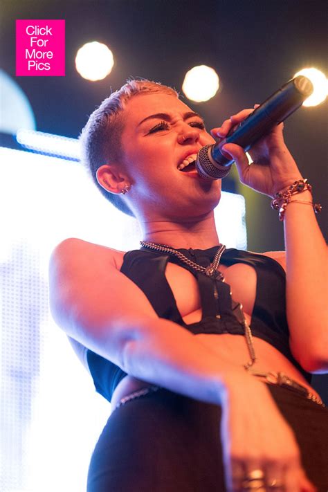 [pic] miley cyrus braless — pop star falls out of top on stage hollywood life