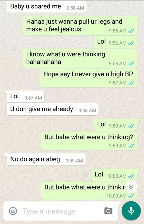 We would like to show you a description here but the site won't allow us. HaHa Can't Stop Laughing. Hilarious Whatsapp Chat Between A Girl And Her Guy. - Romance - Nigeria