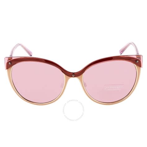Burberry Pink Cat Eye Sunglasses Be3096 128284 55 Burberry Sunglasses Jomashop
