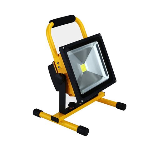 20w Led Portable Rechargeable Flood Light With Bracket In Cool White