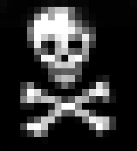 Image Of Pixelated Skull Creepyhalloweenimages