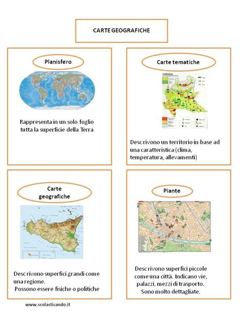 Classe Terza Geografia Le Carte Geografiche Mappe Concettuali