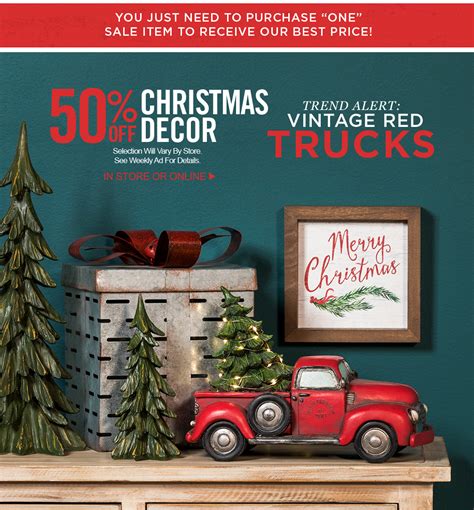 Hobby Lobby Christmas Trend Vintage Red Trucks Milled