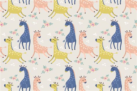 Cute Giraffe Seamless Pattern Graphic By Ranger262 · Creative Fabrica