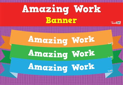 Amazing Work Banner Teacher Resources And Classroom Games Teach