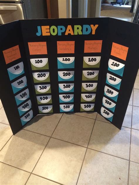 Here, professional planners share 20 free and easy baby shower games to celebrate your. Nursery rhyme jeopardy game using cute envelopes with ...