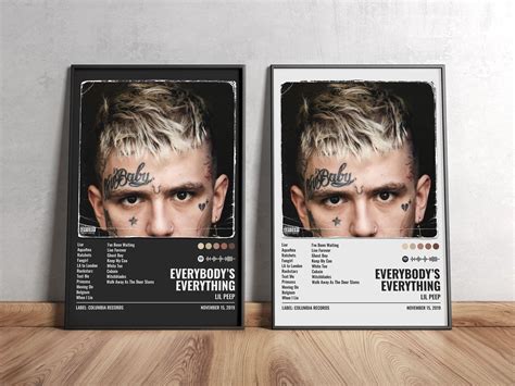 Lil Peep Poster Everybodys Everything Poster Music Etsy