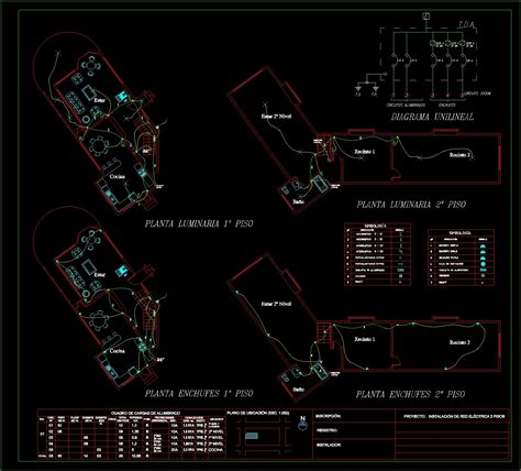 Wiring Plan Lights And Outlets Dwg Plan For Autocad Designs Cad