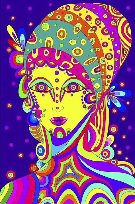Psychedelic Woman By Kioto Redbubble
