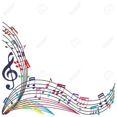 Music Notes Background Stylish Musical Theme Composition Vector