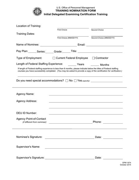 Opm Form 1674 Fill Out Sign Online And Download Fillable Pdf