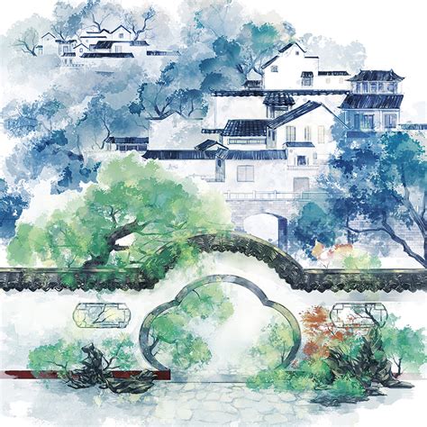 Charming Jiangnan Scenery Special Oil Pet Washi Tapes Junk Journal