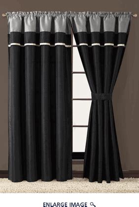Top selected products and reviews. Blaine Black and Grey Curtain Set | Grey curtains, Black ...
