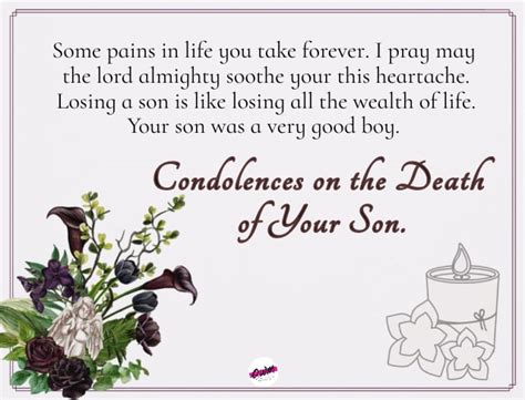 Condolence Messages For Loss Of Son Loss Of Child Quotes