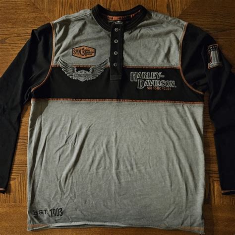 Harley Davidson Shirts Harleydavidson Mens Iron Block Long Sleeve
