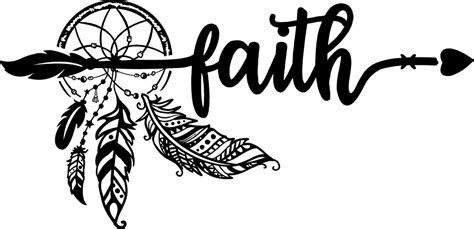 Faith Sign Dream Catcher Scripture Religious Christian Free Svg