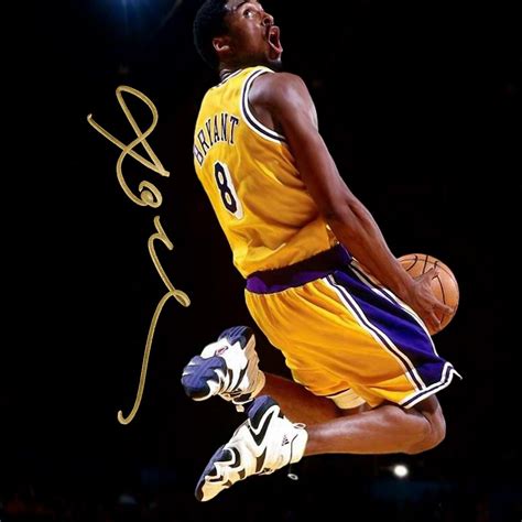 Kobe Bryant Los Angeles Lakers Slam Dunk Photo Limited Signature